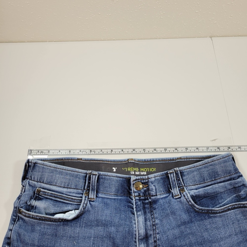 Lee Men's Jeans Extreme Motion Straight Taper Size 40x30 Blue - Picture 3 of 11